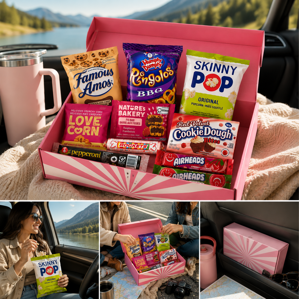 Road Trip Fuel Box - Snack Variety Box for Travel, Road Trips & On-the-Go