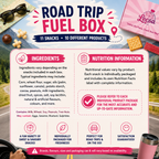 Road Trip Fuel Box - Snack Variety Box for Travel, Road Trips & On-the-Go