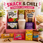 Snack & Chill Box – 10 Snacks & Treats with Reusable Cup