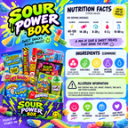 Sour Power Box – Assorted Sour Candy Variety Box, Sweet & Tangy Candy Mix