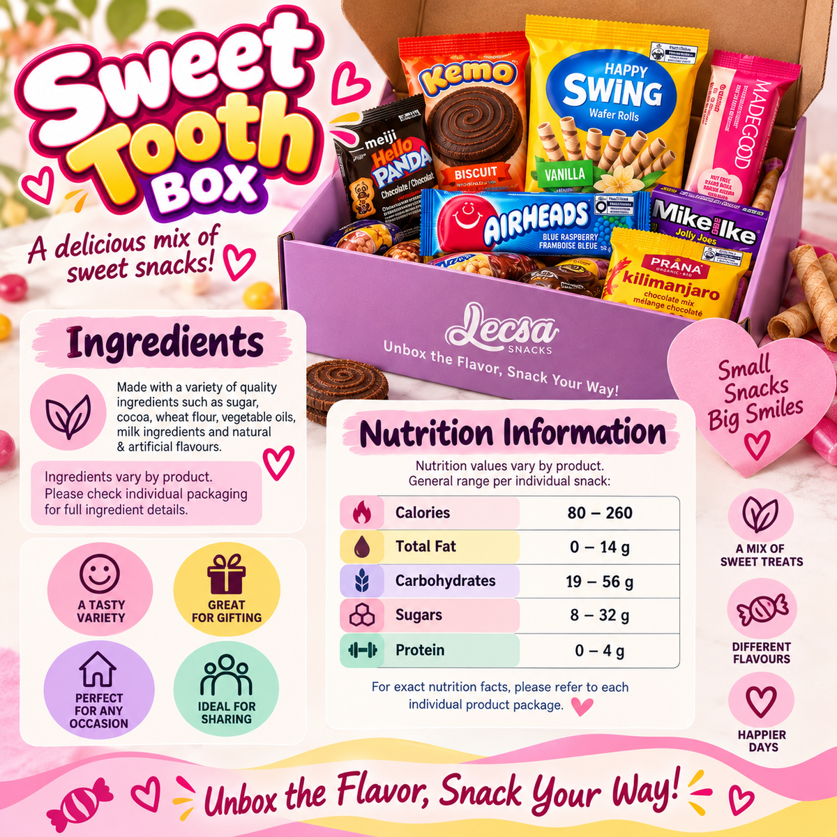Sweet Tooth Box – 10 Variety Snack Gift Box