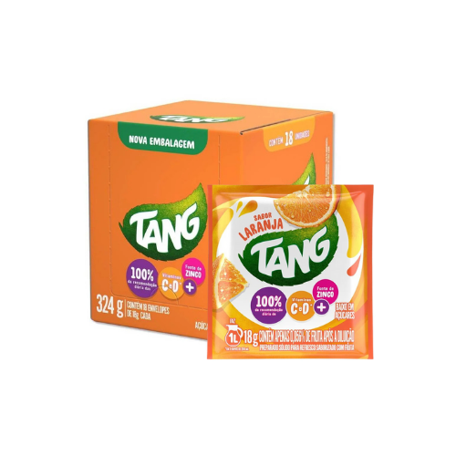 Tang Orange Drink Mix – 18 Sachets x 18g – Imported from Brazil