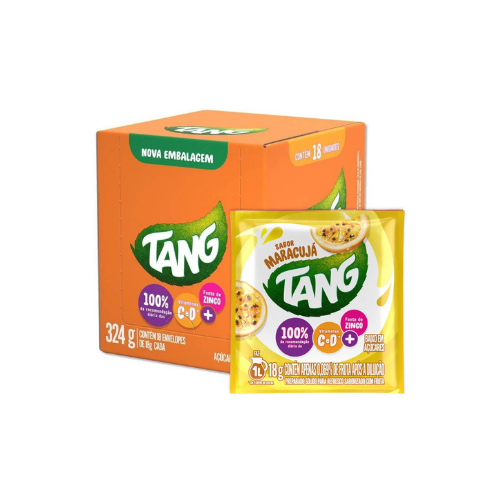 Tang Passion Fruit (Maracujá) Drink Mix – 18 Sachets x 18g – Imported from Brazil