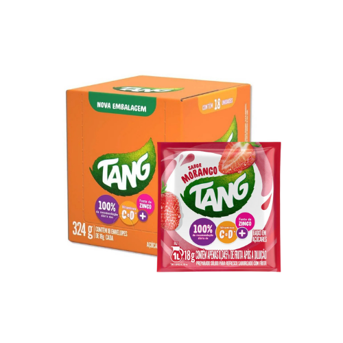 Tang Strawberry Drink Mix – 18 Sachets x 18g – Imported from Brazil