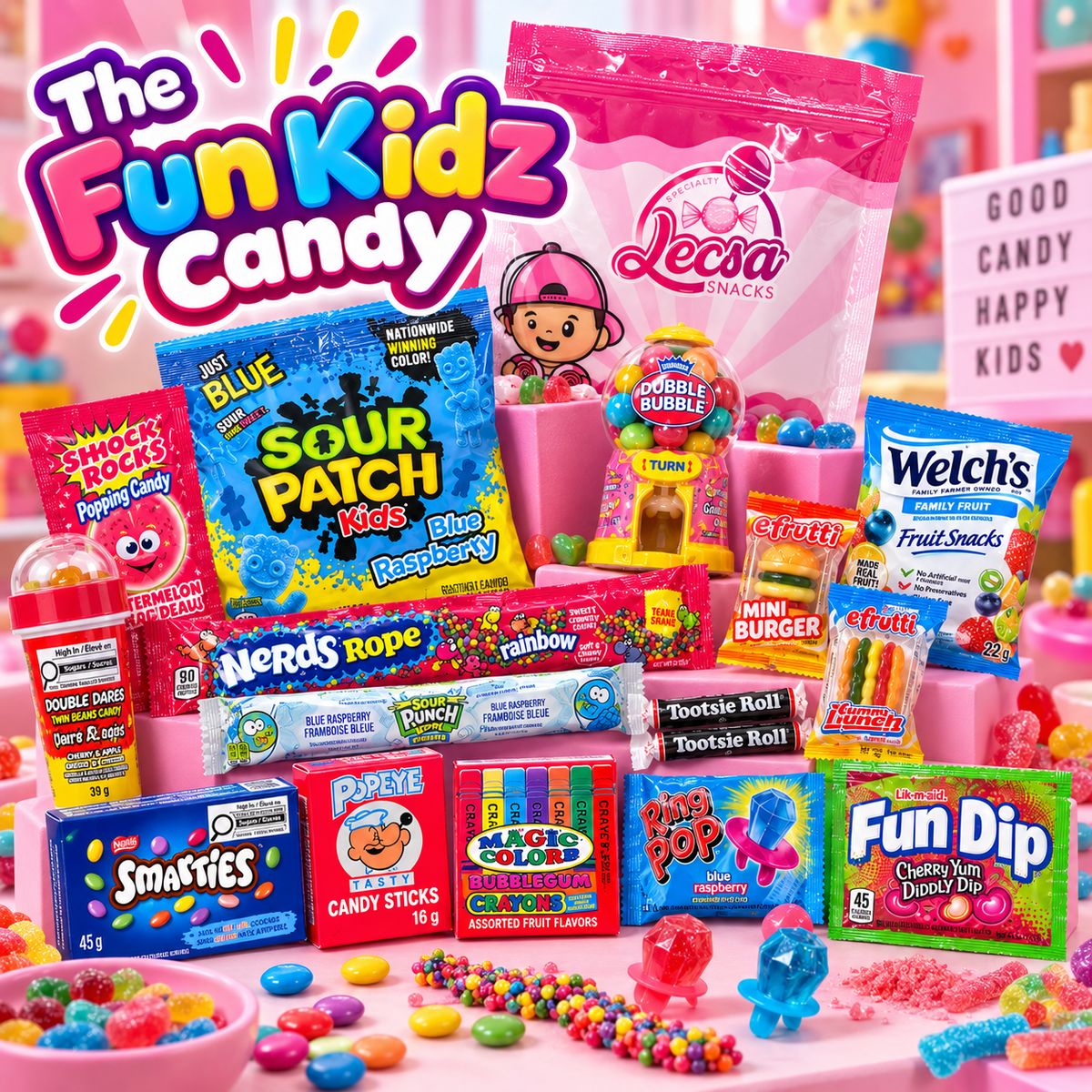 The Fun Kidz Candy – Candy Variety Bag, Sweet, Sour, Chewy & Fun Treats