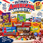 Ultimate American Variety Snack Box – Assorted Sweet, Sour, Salty & Chocolate Treats