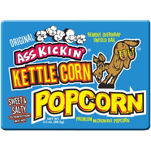 ASS KICKIN' KETTLE CORN POPCORN 3.5oz