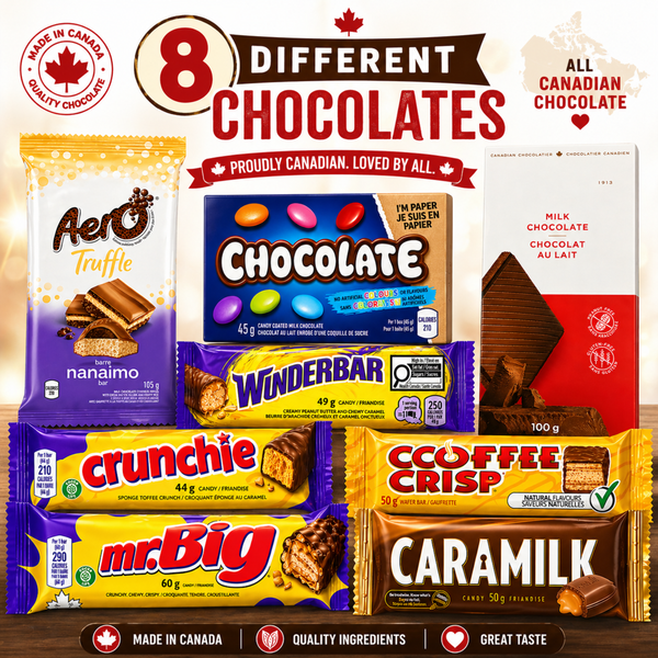 Chocolate Box from Canada – Assorted Chocolates Made in Canada – Variety Pack of Iconic Candy Bars & Treats