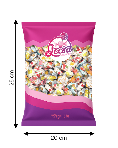 Fruit Filled Hard Candy – 454g (1lb) Individually Wrapped