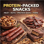 High Protein Snack Box – Gym Fuel Variety Pack with Jerky, Protein Bars, Nuts & Fibre Snacks