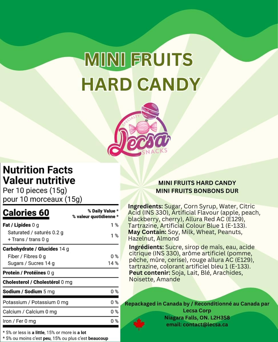 Mini Hard Candies 1lb (454g)- Variety Treat Pack - Assorted Flavors - Bulk Bonbons