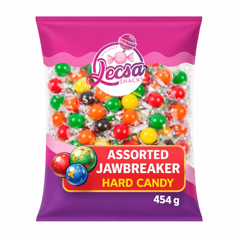 Assorted Jawbreaker Hard Candy 1lb (454g) – Colourful Fruit Flavoured Candy Balls