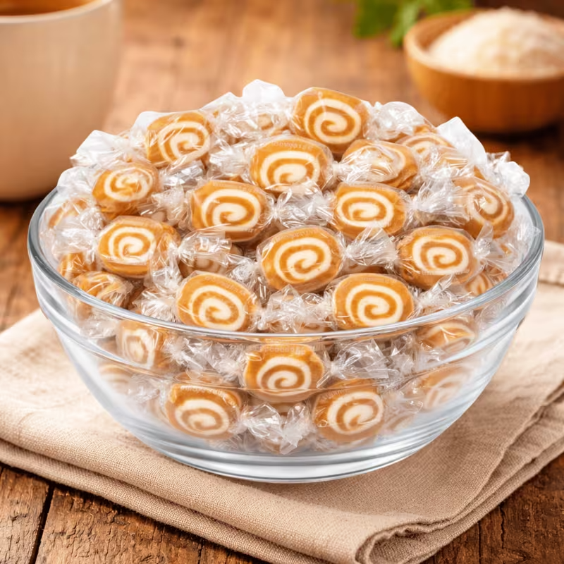 Caramel Coconut Chewy Roll Candy 1 lb (454g) – Coconut Caramel Flavoured Classic Treat