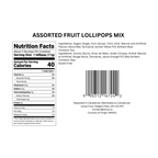 Assorted Fruit Lollipops 1lb (454g) - Individually Wrapped Mixed Fruit Flavored Hard Candy