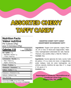 Chewy Mini Laffy Taffy Candy Bars 454g (1lb) - Assorted Flavours Banana, Strawberry, Sour Apple