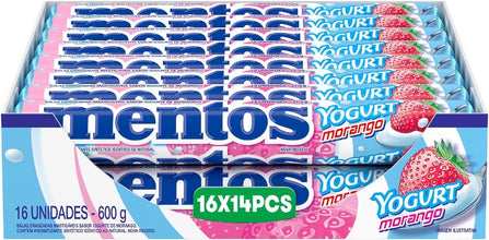 MENTOS STRAWBERRY YOGURT 16 x 37,5g (Brazil)