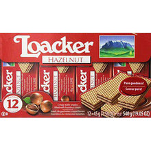 Loacker Classic Hazelnut Wafers - Crunchy Wafer with Hazelnut Cream Filling – 12 x 45g Box (540g) – Individually Wrapped – Made in Austria with 100% Selected Italian Hazelnuts