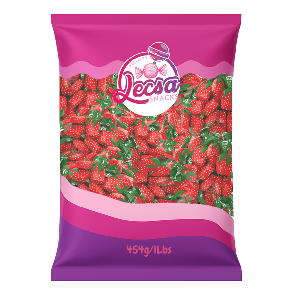 Strawberry Filled Hard Candy – 454g (1lb) Individually Wrapped