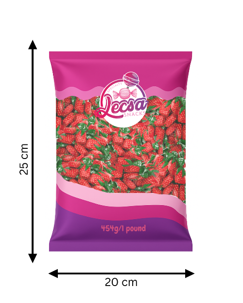 Strawberry Filled Hard Candy – 454g (1lb) Individually Wrapped
