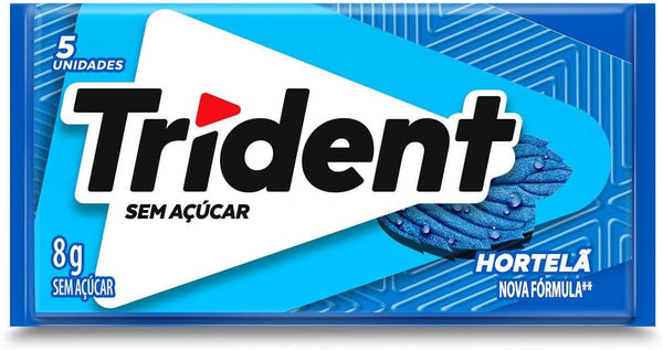 TRIDENT BLUE MINT CHEWING GUM 168g (BRAZIL)