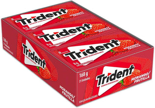 TRIDENT STRAWBERRY CHEWING GUM 168g (BRAZIL)