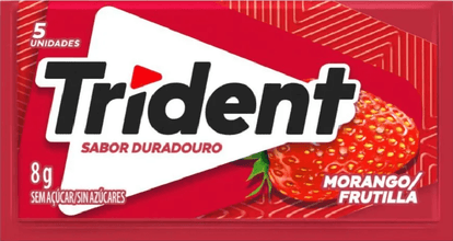 TRIDENT STRAWBERRY CHEWING GUM 168g (BRAZIL)