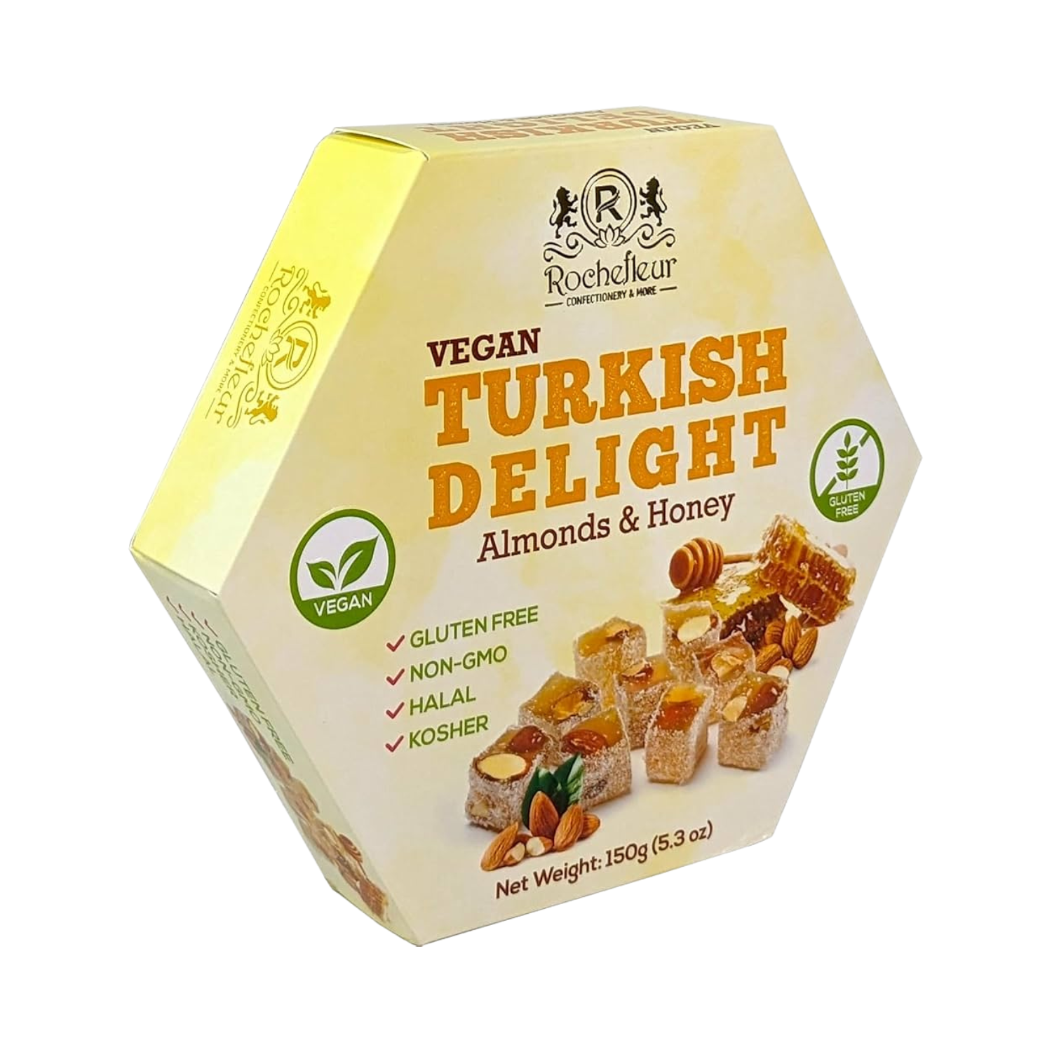 Vegan Turkish Delight Almonds & Honey 150g - Turkey