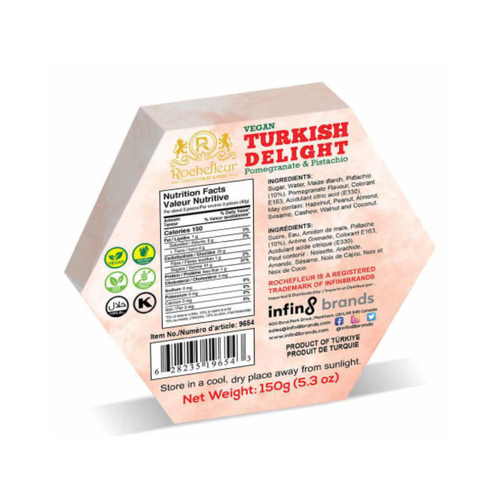 Vegan Turkish Delight Pomegranate & Pistachio 150g - Turkey