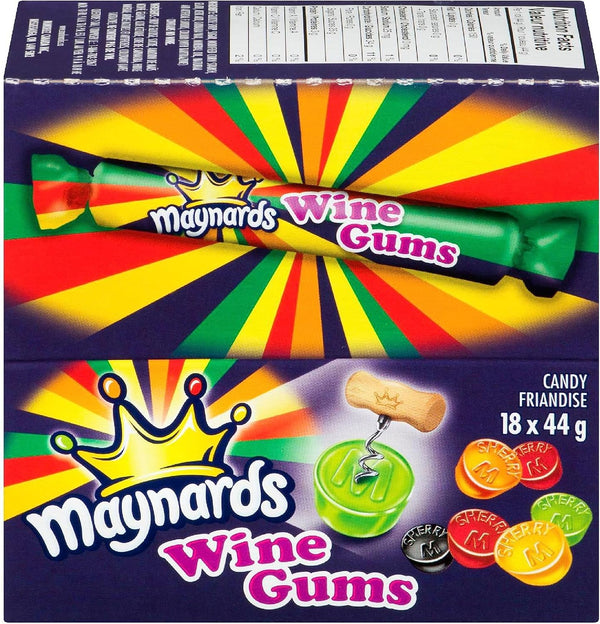 MAYNARDS WINE GUM ROLLS 18x 44g BOX